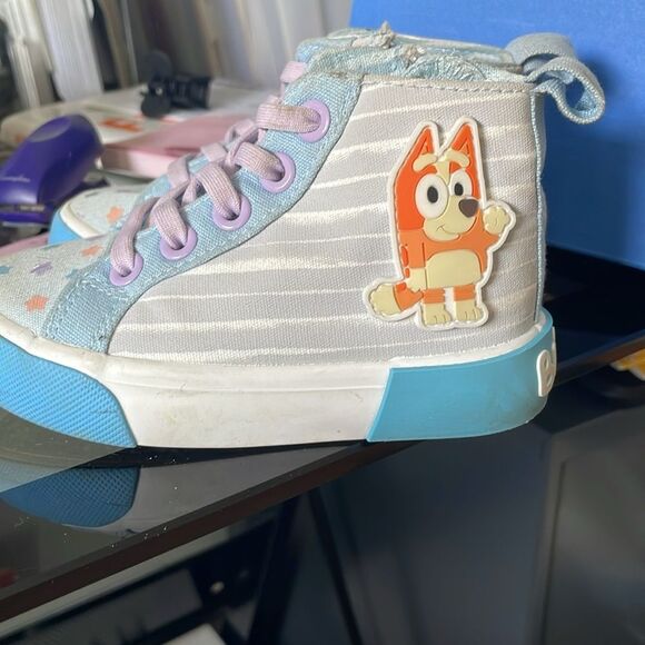 Ground up Bluey Blue and Purple High-Top Sneakers with Playful Design size 7 - Picture 10 of 10